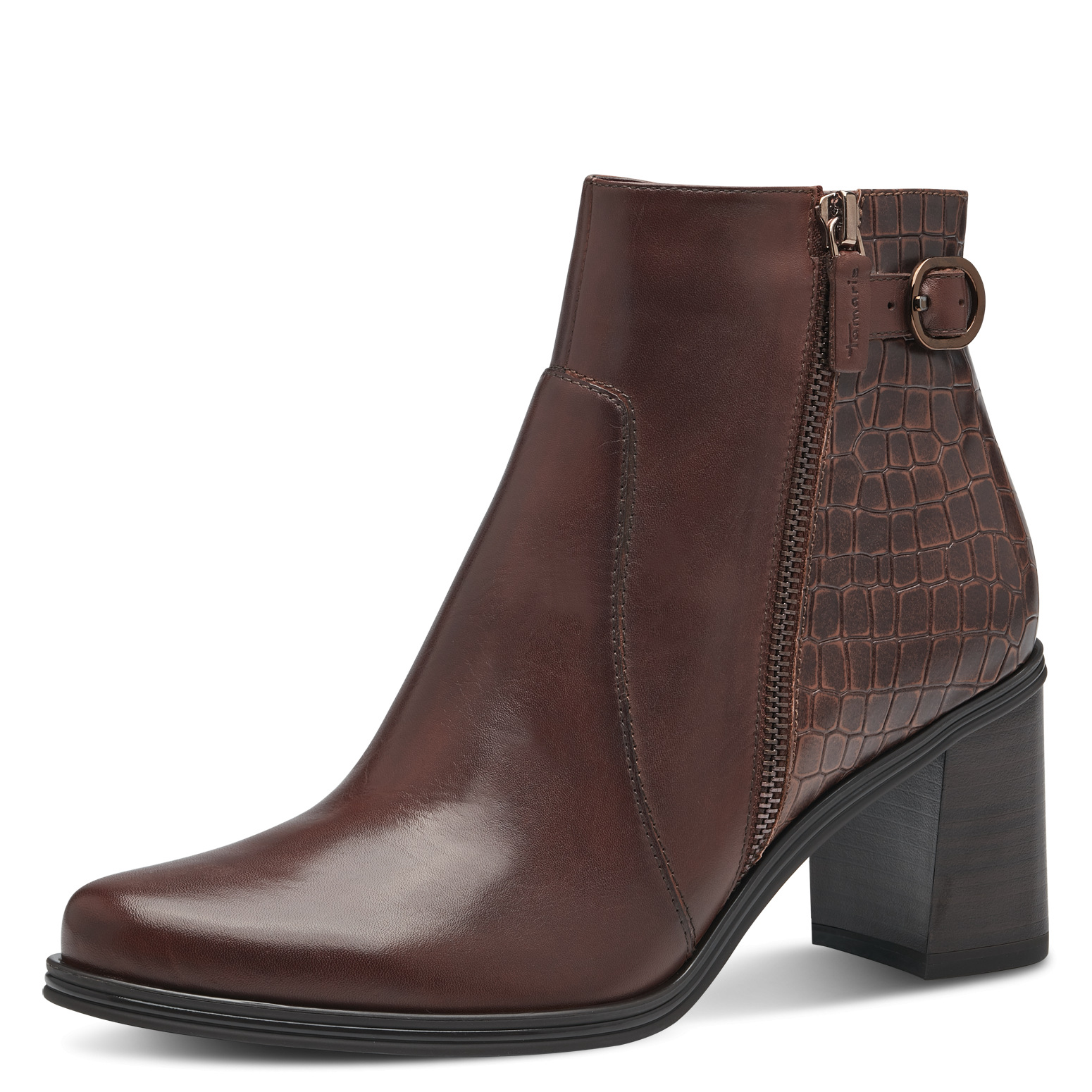 Stivaletti Donna Tamaris Con Tacco 7,5 Cm - Tomaia In Pelle Sintetica Vegana, Comodi Ed Eleganti