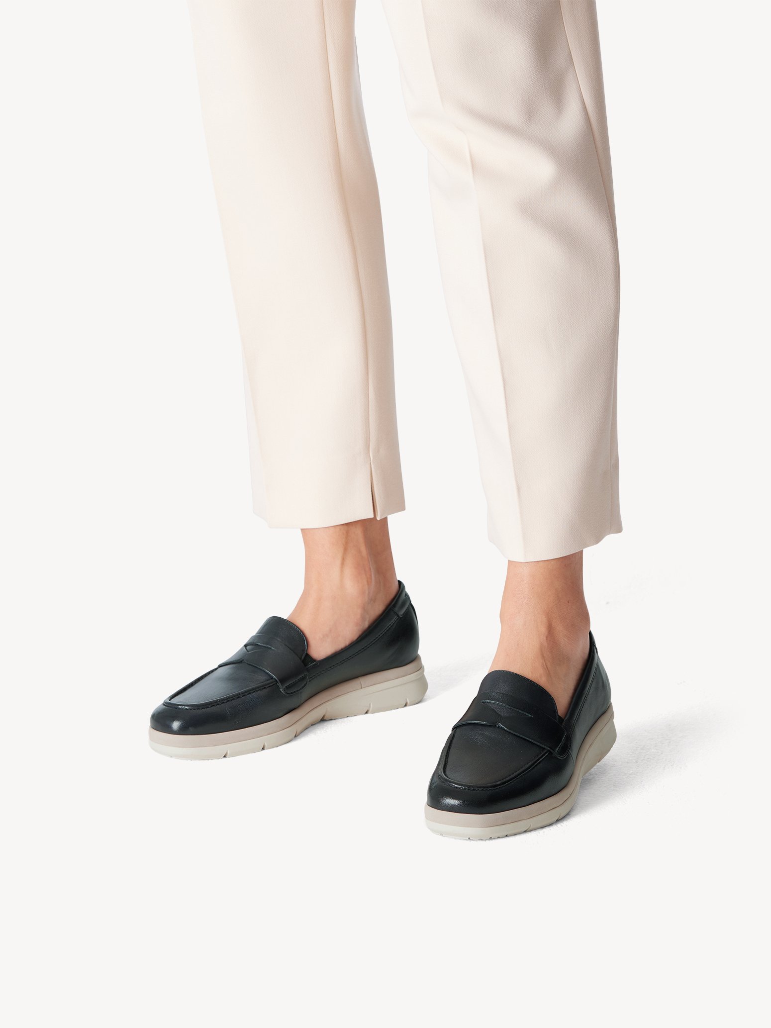 Mocassini Tamaris Donna 1-24720-42 - In Pelle, Comodi E Leggeri, Tacco 2 Cm, Design Classico Per Tutti I Giorni