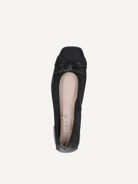 Ballerines Caprice Femme 9-22105-42 En Cuir - Confort Largeur G Et Talon 18mm Avec Technologie Memotion