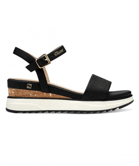 s.Oliver Casual 5 5 28324 20, Sandali col tacco donna, Verde (Grün (Pistachio 711)), 38