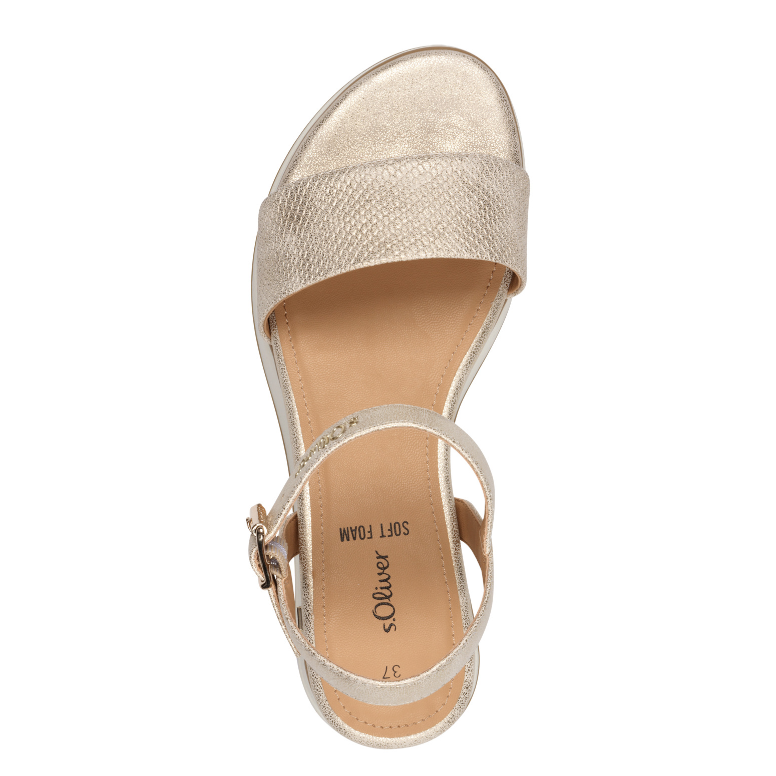 s.Oliver 5-28107-42 Damessandalen, champagne, 39 EU